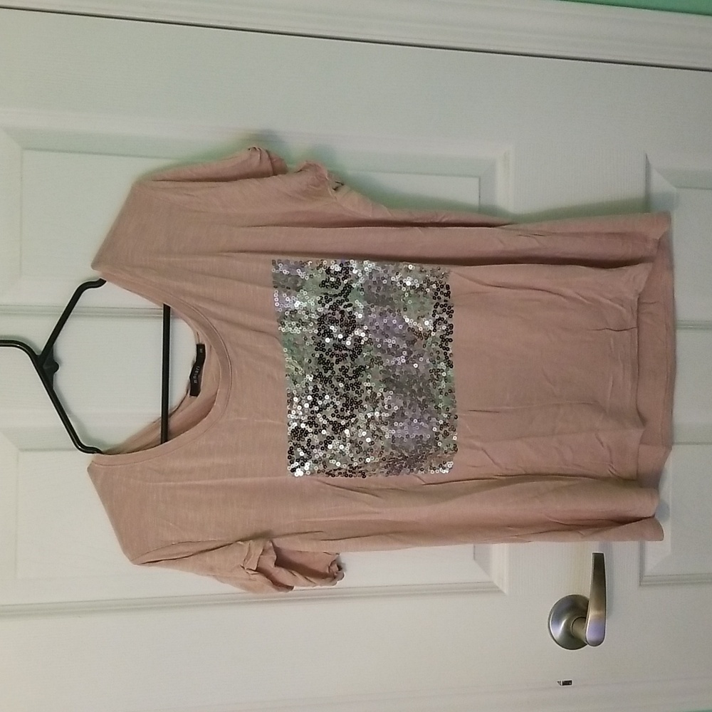 Pink t-shirt with shimmer square detail SZ xxl